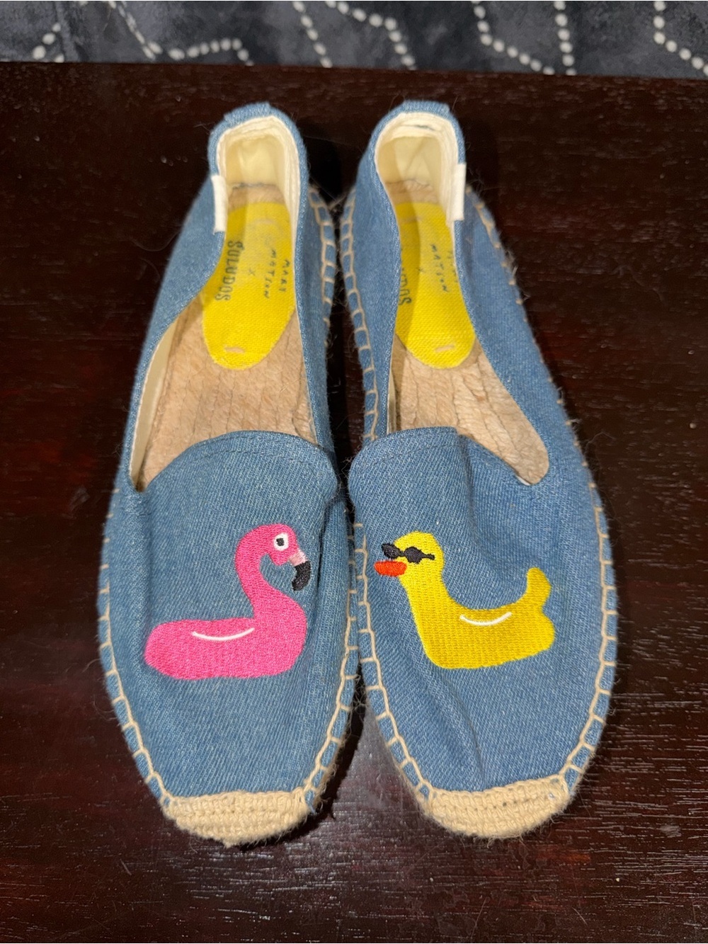Soludos x Mary Matson Collab Espadrille Show With Embroidery Size 7